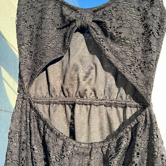 Black Lace A Line Dress - Picture 11 of 12